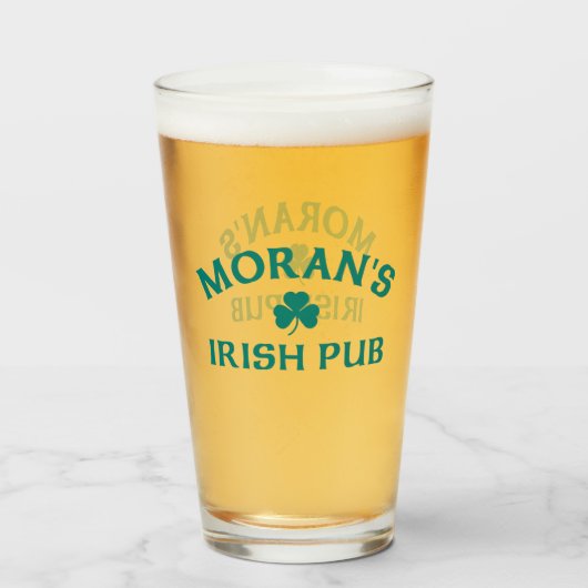 Morans Ierse Pub Glas (Voorkant gevuld)