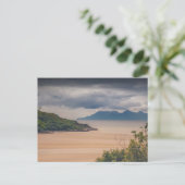 Morar Beach en het eiland Eigg Feestdagenkaart (Staand voorkant)