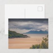 Morar Beach en het eiland Eigg Feestdagenkaart (Voorkant / Achterkant)