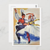 Moravia Folk Dance, Tsjechië Briefkaart (Voorkant / Achterkant)