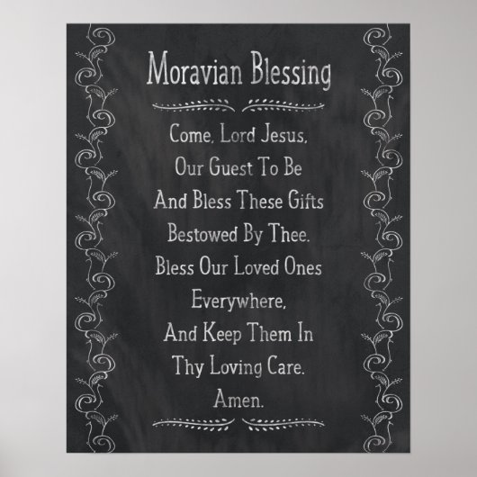 Moraviair - Religieuze oude Salem Prayer Poster (Voorkant)
