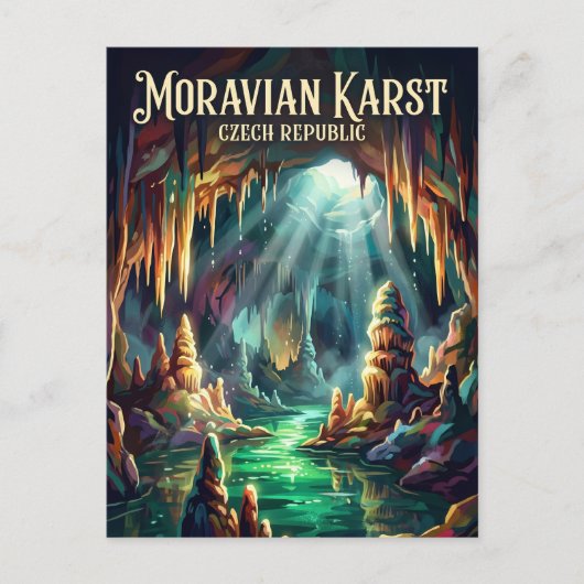 Moravische Karstgrotten Tsjechië Briefkaart (Voorkant)