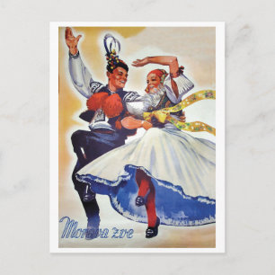 Moravische volksdans, Tsjechië Briefkaart