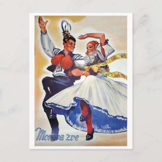 Moravische volksdans, Tsjechië Briefkaart (Voorkant)