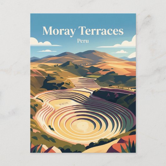 Moray Archeologische Site Peru Briefkaart (Voorkant)
