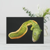 Moray Stuffed Speelgoed Eel Invitation Kaart (Staand voorkant)