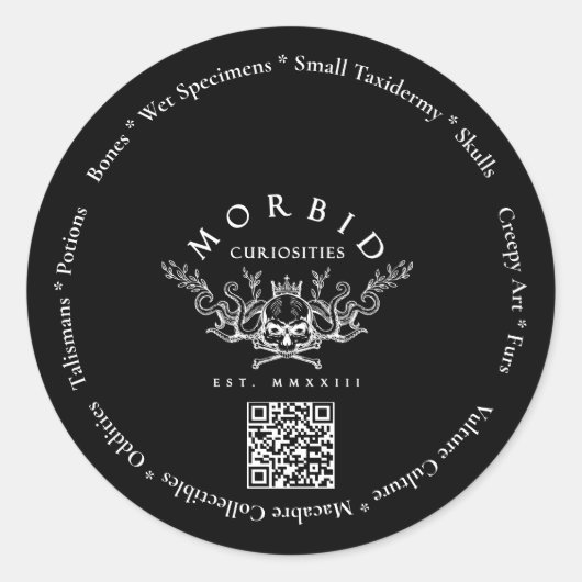 Morbid curiosities Botten Vulture Culture Taxiderm Ronde Sticker (Voorkant)