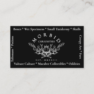 Morbid curiosity Skull Visitekaartje Macabre
