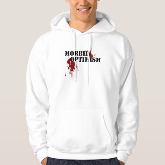 Morbid Optimism Splatter Hoodie (Voorkant)
