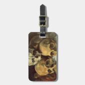 Morbide Creepy Skulls  Halloween Bagagelabel (Voorkant verticaal)