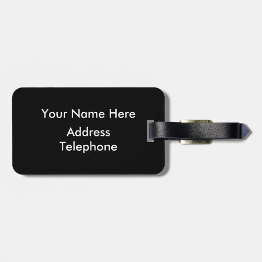 Morbide Creepy Skulls  Halloween Bagagelabel (Achterkant horizontaal)