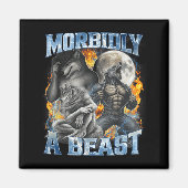 Morbidly A Funny Cringe Alpha Werewolf Wolf Meme  Magneet (Voorkant)