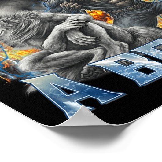 Morbidly A Funny Cringe Alpha Werewolf Wolf Meme  Poster (Hoek)