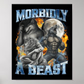 Morbidly A Funny Cringe Alpha Werewolf Wolf Meme  Poster (Voorkant)