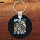 Morbidly A Funny Cringe Alpha Werewolf Wolf Meme  Sleutelhanger (Voorkant)