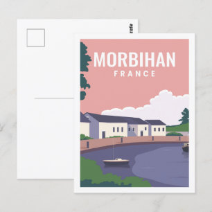 Morbihan Frankrijk Beroemde Reisplaats Illustratie Briefkaart