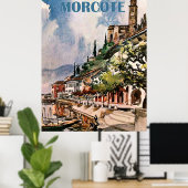 Morcote kustlijn, meer van Lugano, Zwitserland Poster (Thuiskantoor)