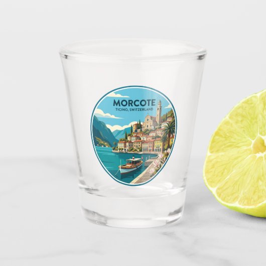 Morcote Zwitserland Shot Glas (Voorkant)