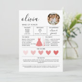 Morden Bridesmaid Informatie & Voorstel Kaart (Staand voorkant)