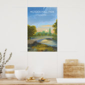 Morden Hall Park Londen Reisposter Poster (Keuken)