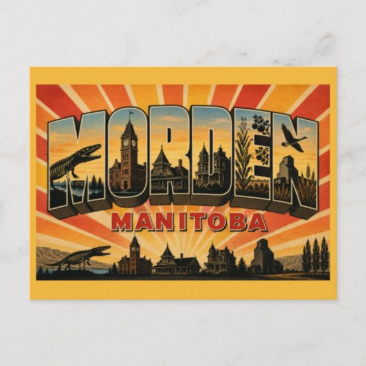 Morden Manitoba Festival Stad Briefkaart (Voorkant)