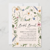 Mordern Boho Wildbloemen Bridal Brunch Shower Kaart (Voorkant)