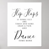 Mordern elegante bruiloft teenslippers bruiloft te poster (Voorkant)