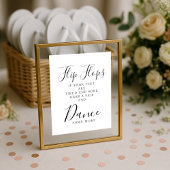 Mordern elegante bruiloft teenslippers bruiloft te poster