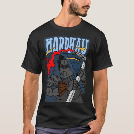 Mordhau, de zwaardhak van de ridder. Videogame Art T-shirt (Voorkant)