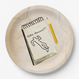 Mordmysterie Papieren Borden Plaats Delict Op Maat Papieren Bordje