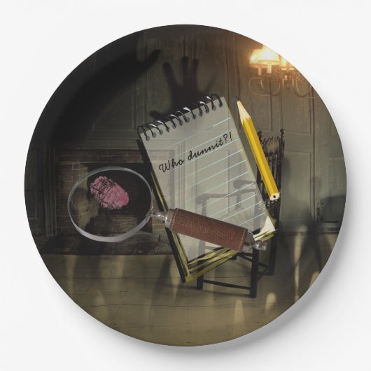 Mordmysterie Papieren Borden Plaats Delict Op Maat Papieren Bordje (Voorkant)