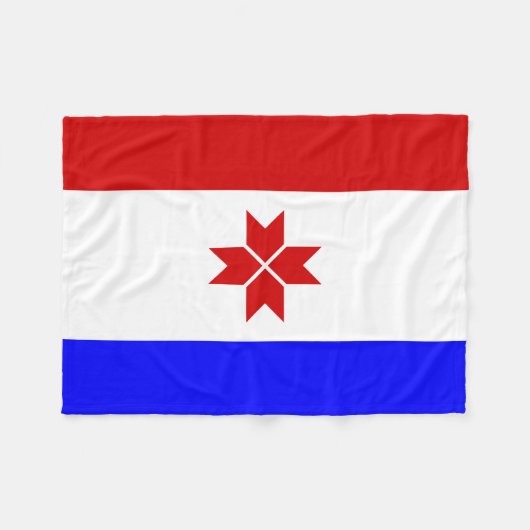 Mordovia Flag Fleece Deken (Voorkant (Horizontaal))