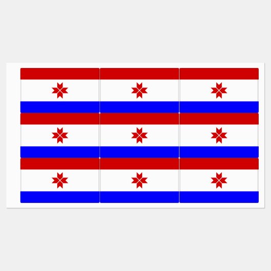 Mordovia Flag Labels (Vel)