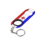Mordovia Flag Mini Flessenopener (Achterkant Gekanteld)