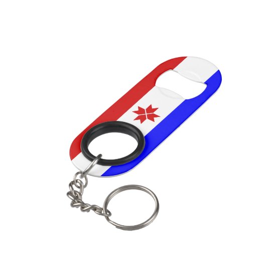 Mordovia Flag Mini Flessenopener (Achterkant Gekanteld)