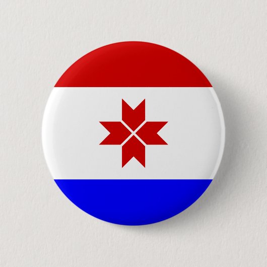Mordovia Flag Ronde Button 5,7 Cm (Voorkant)