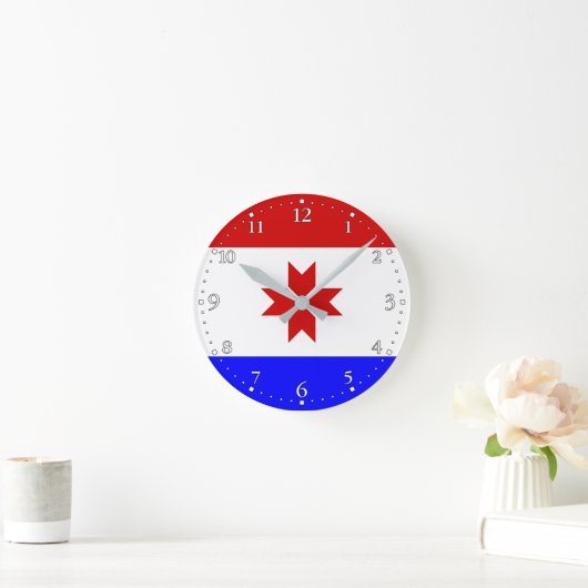 Mordovia Flag Ronde Klok (Huis)