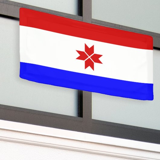 Mordovia Flag Spandoek (Buitenkant Gebouw)