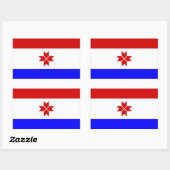 Mordoviaanse vlag rechthoekige sticker (Vel)
