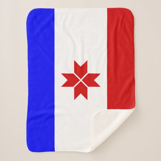 Mordoviaanse vlag sherpa deken (Voorkant)