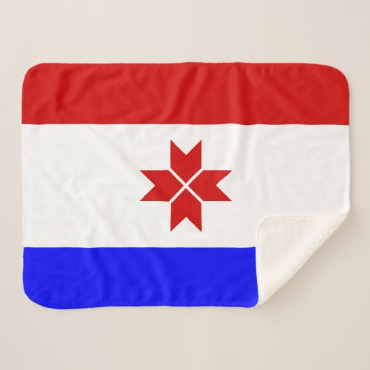 Mordoviaanse vlag sherpa deken (Voorkant (horizontaal))