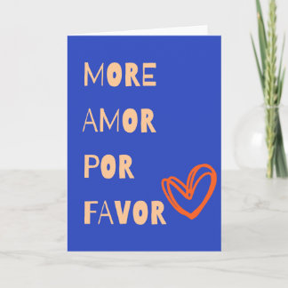 More amor por favor kaart