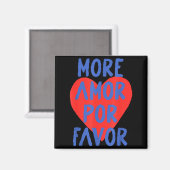 More Amor R Favor Red Heart Cute Spanish Love Quot Magneet (Voorkant / Achterkant)