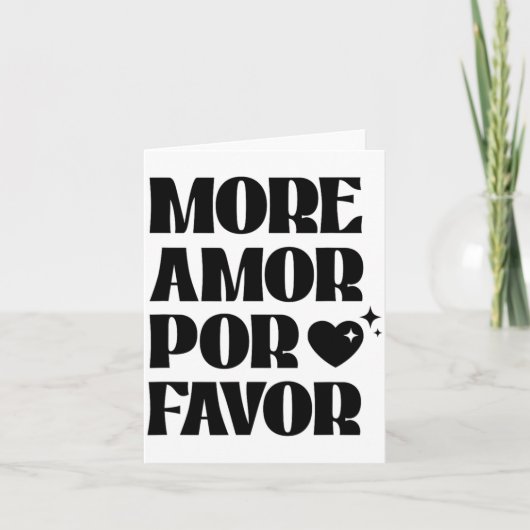 More Amor R Favor Retro Love Valentine Aestheti  Kaart (Voorkant)