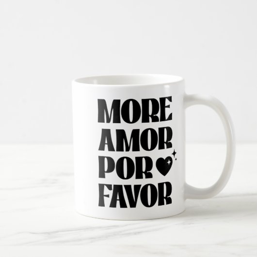 More Amor R Favor Retro Love Valentine Aestheti Koffiemok (Rechts)