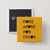 More Amore Pore Favor Vierkante Button 5,1 Cm (Voorkant /achterkant)