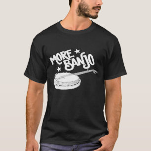 More Banjo Retro Distressed Banjo Music Graphic T-shirt