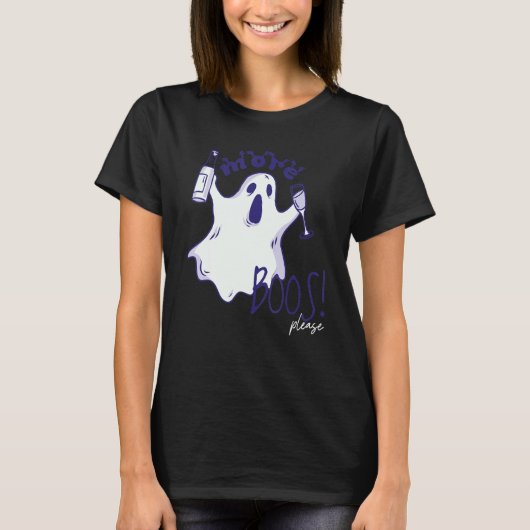More Boos Please Ghost Beer Drinking  Halloween Gr T-shirt (Voorkant)
