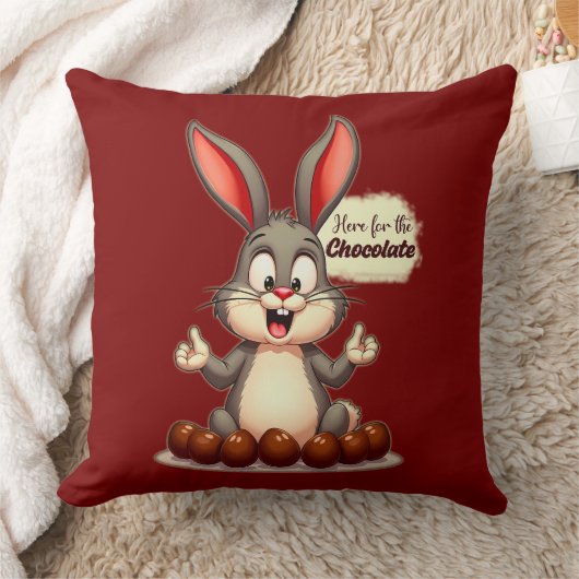 More Chocolate – Funny Easter Bunny - almofada Kussen (Deken)