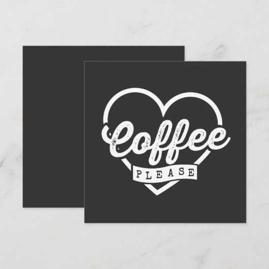 MORE COFFEE PLEASE KAART (Voorkant / Achterkant)